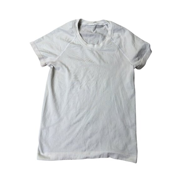 Lululemon Swiftly Tech 2.0 Short Sleeve Shirt White Women's Size 2 - Picture 2 of 5